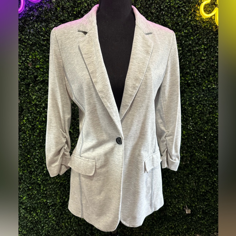 White House Black Market Gray Casual Blazer